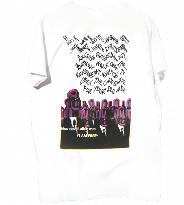 “FREE YOURSELF” HANDMADE [Oversized] T'