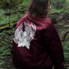 “FLOWER” HANDMADE [Bomber] Bordeaux