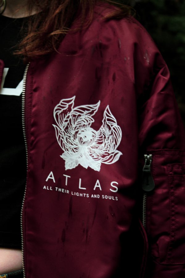 “FLOWER” HANDMADE [Bomber] Bordeaux