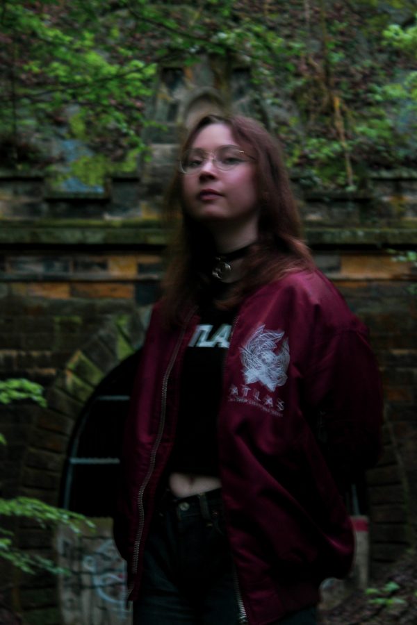 “FLOWER” HANDMADE [Bomber] Bordeaux