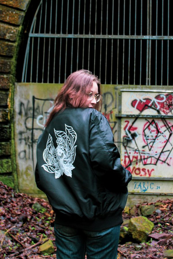 “FLOWER” HANDMADE [Bomber] Black