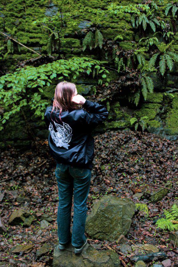 “FLOWER” HANDMADE [Bomber] Black