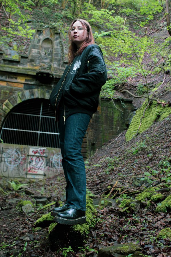 “FLOWER” HANDMADE [Bomber] Black