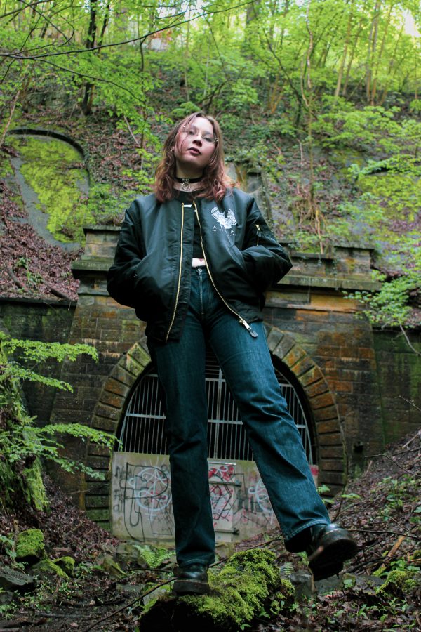 “FLOWER” HANDMADE [Bomber] Black