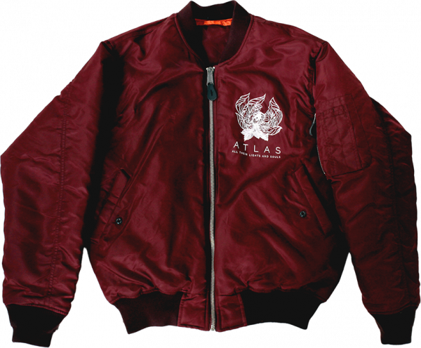 “FLOWER” HANDMADE [Bomber] Bordeaux