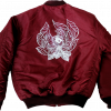 “FLOWER” HANDMADE [Bomber] Bordeaux