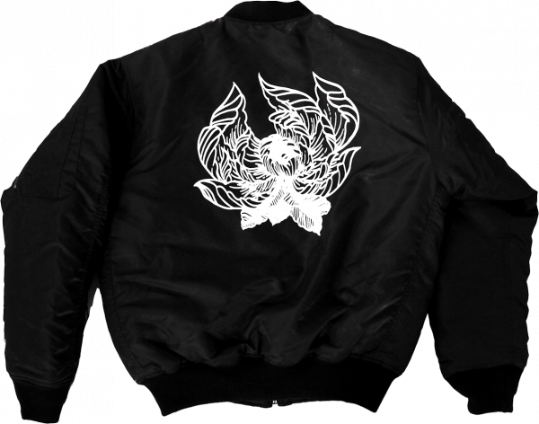 “FLOWER” HANDMADE [Bomber] Black