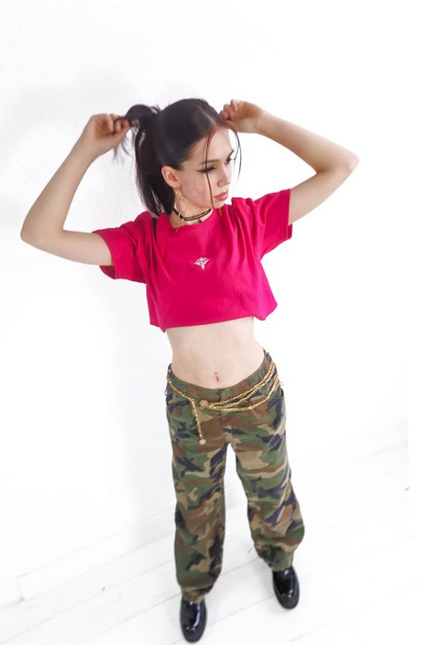 “Atlas-Minimal” [Oversized] Crop T‘  Pink