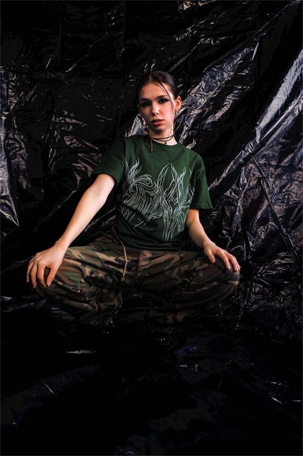 “Trivial Art” HANDMADE [Oversized] T‘  Forest Green