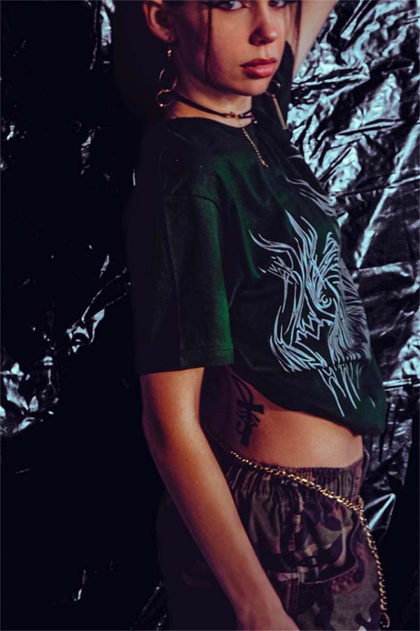 “Trivial Art” HANDMADE [Oversized] T‘  Forest Green