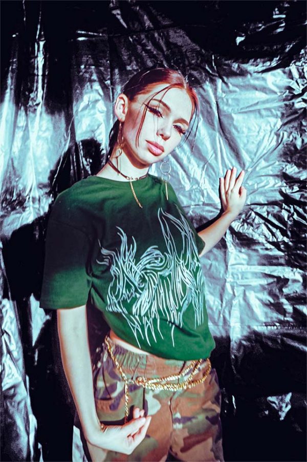 “Trivial Art” HANDMADE [Oversized] T‘  Forest Green