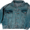 Farbton_Sättigung 1 "FLOWER" JEANS JACKE Vintage L