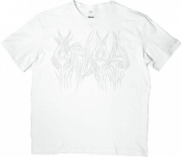 “Trivial Art” HANDMADE [Oversized] T‘ White